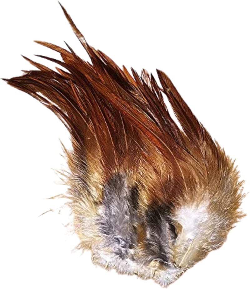Saddle Hackle Fly Tying Materials - Natural Feathers for Wet Flies, Rooster Feathers, Hair Feathers for Crafts, Fly Tying Kit - Small Feathers Combo Pack of Steelhead Colored Feathers
